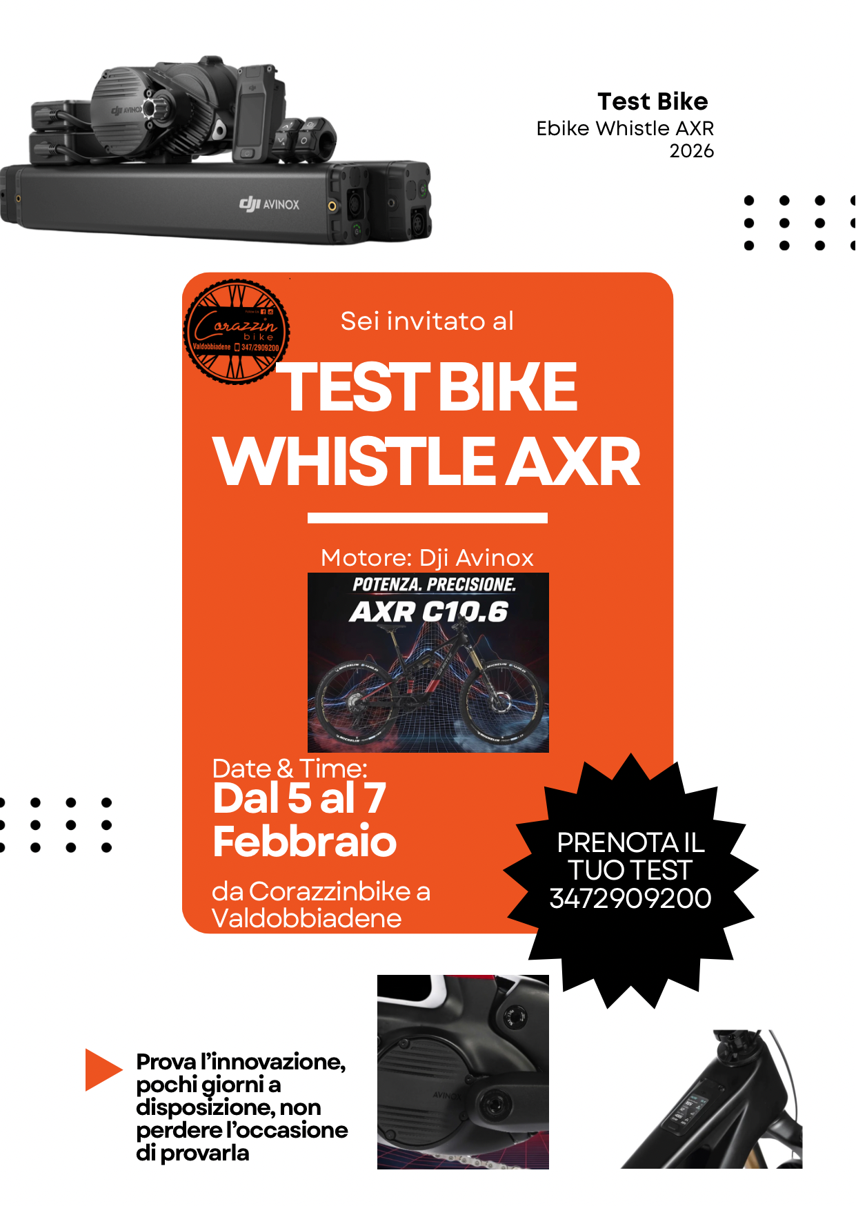 Test Bike Whistle AXR 5-6-7 Febbraio 2026